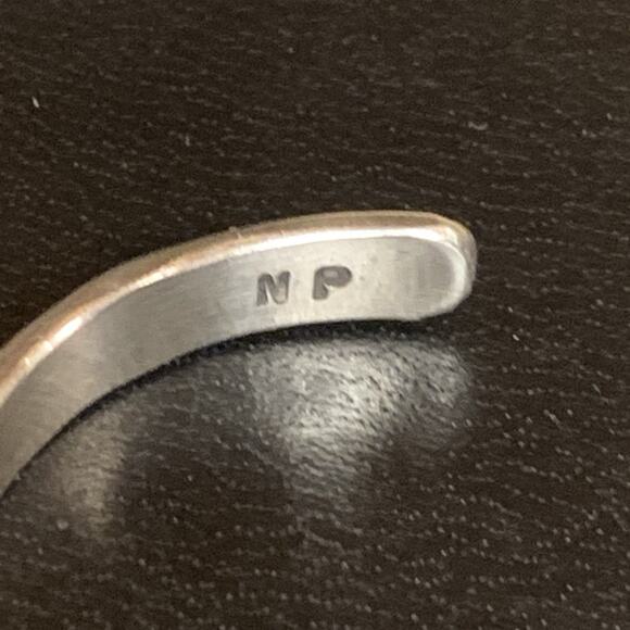 Handmade Native American Sterling Silver Cuff w/ Detailing by Neal Paquin - Picture 9 of 9